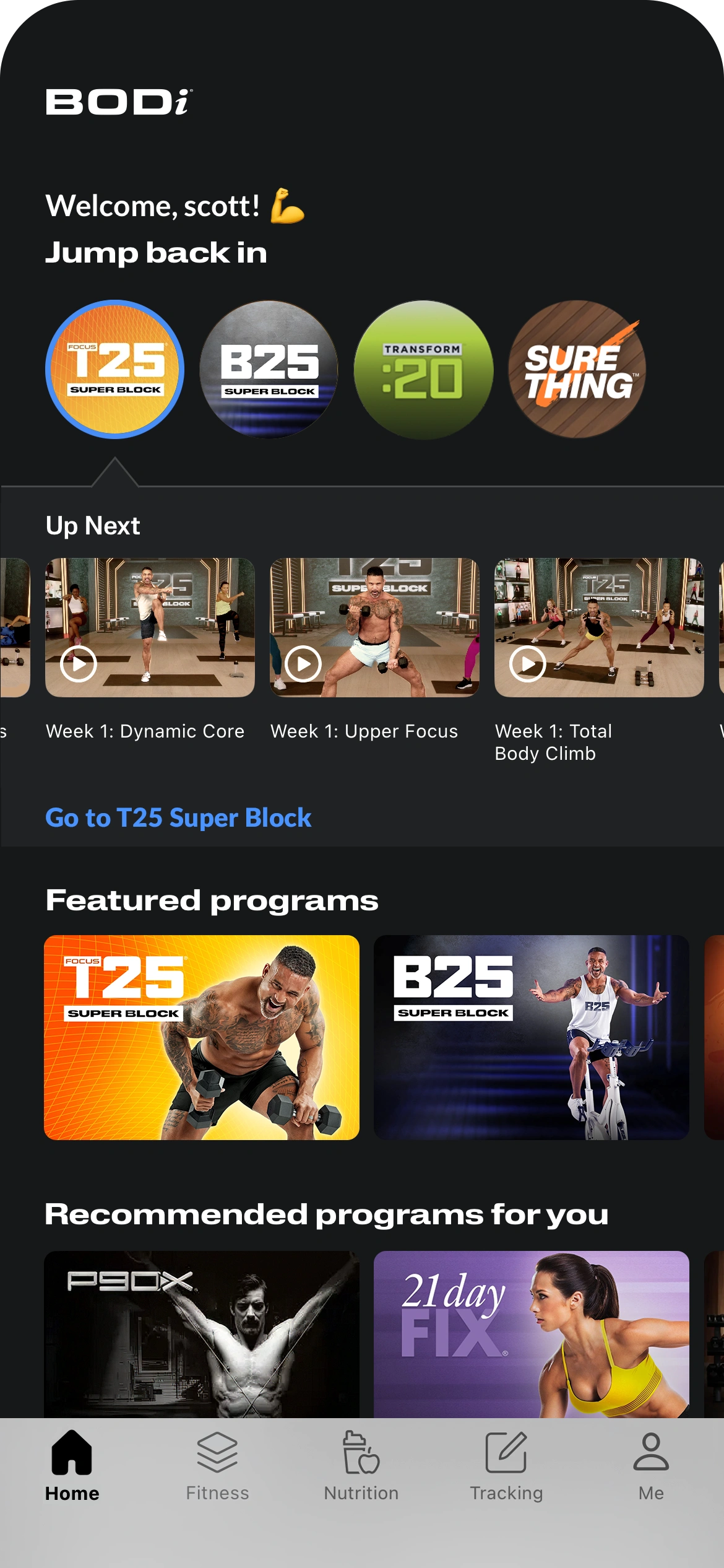 B25 Home Screen on iOS